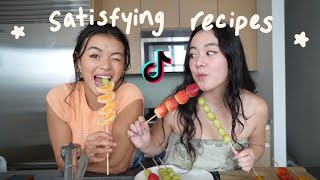 TRYING THE MOST SATISFYING TIKTOK RECIPES so crunchy delicious [upl. by Ardried]