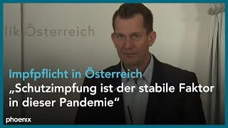 Impfpflicht in Österreich PK mit Karoline Edtstadller und Wolfgang Mückstein [upl. by Rehoptsirhc]