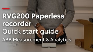 Quick start guide for ABB’s RVG200 Paperless Recorder [upl. by Ahtikal713]