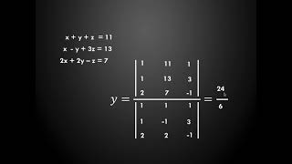 MÉTODO DE CRAMER SISTEMAS DE ECUACIONES [upl. by Ferdinand]