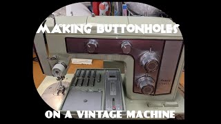 Making Buttonholes on a Vintage Kenmore 1581802 Sewing Machine [upl. by Lidstone172]