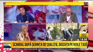 SCANDAL DUPĂ SEDINȚA DE COALIȚIE DISCUȚII PE NOILE TAXE [upl. by Burford]