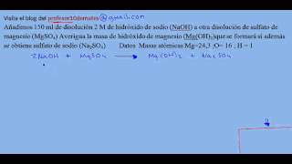 Reacciones químicas estequiometria cálculos con disoluciones 01 ejercicios y problemas resueltos [upl. by Atteroc]