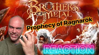 BROTHERS OF METAL Prophecy of Ragnarök OFFICIAL MUSIC VIDEO  REACTION [upl. by Reinald]