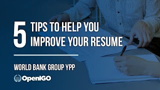 WBG YPP Write the perfect CVResume with these tips [upl. by Trebo759]