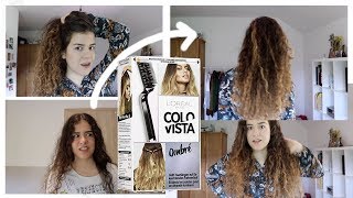 DYING MY HAIR OMBRE WITH LOREAL COLOVISTA [upl. by Ennairb]