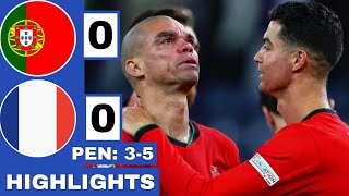 ⚪️Portugal vs France 00 PEN 35 Extended HIGHLIGHTS  EURO 2024 QuarterFinal [upl. by Edris]