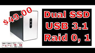 Hornettek Dual SSD USB 31 Raid Disk Enclosure  Raid 0 Cheap SSD [upl. by Barina102]