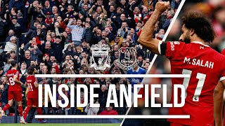 INSIDE ANFIELD BOSS tunnel cam action amp Kop celebrations after Salah goals  Liverpool 20 Everton [upl. by Aisnetroh444]