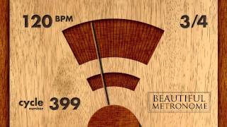 120 BPM 34 Wood Metronome HD [upl. by Hertzog]