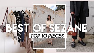 SEZANE TOP TEN PIECES Reviewing the BEST Style Essentials from Sezane [upl. by Ettenad330]