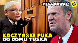 KACZYŃSKI PUKA DO TUSKA 🚪  Kawał o Donaldzie Tusku 15 😆 PARODIA AI [upl. by Eirrok]