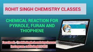 CHEMICAL REACTIONS OF PYRROLE FURAN AND THIOPHENE [upl. by Sirtimid383]