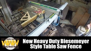 Installing my new Biesemeyer style table saw fence  Off the Cuff  Wacky Wood Works [upl. by Acinnod]