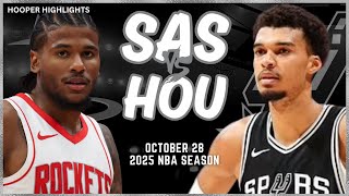 San António Spurs vs Houston Rockets Full Game Highlights  Oct 28  2025 NBA Season [upl. by Anitsuga256]