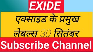 EXIDE SHARE ANALYSIS 30 SEPTEMBER EXIDE SHARE LATEST NEWS EXIDE SHARE NEWS [upl. by Annet]