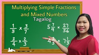 Multiplying Simple Fractions and Mixed Numbers [upl. by Aihtnys]