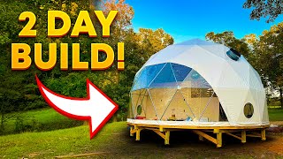 Building A Geodesic Dome DIY Glamping Site [upl. by Harrad]