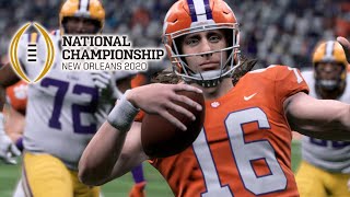 Clemson vs LSU Full Game  2020 National Championship  College Football Live 1132020 Madden [upl. by Carbo]