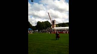 Aberlour Highland Games 2024 Tossing the Caber highlandgames aberlour [upl. by Tnerb]