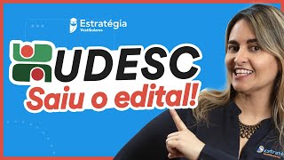 Saiu o Edital UDESC 20222 Saiba tudo sobre a prova UDESC [upl. by Yttig]