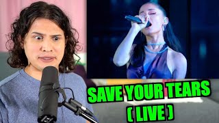 Vocal Coach Reacts to Save Your Tears Live [upl. by Ditter]