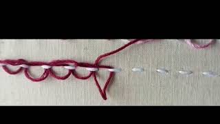 day3 looped running stitchrunningstitch embroiderydesigns like share subscribe [upl. by Elleron]