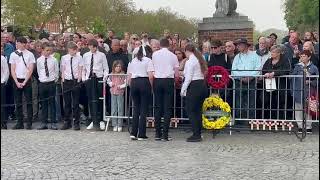 Abigail Derryn and Millie Lay a Wreath at the Menin Gate [upl. by Tomchay]