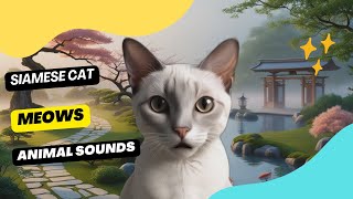 Siamese Cat Sounds  Animation [upl. by Goulder212]