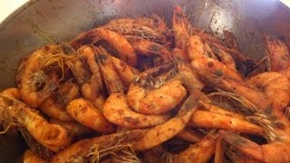 Louisiana Spicy Shrimp Recipe Boiling Crab  Whole ShaBang Style [upl. by Oberg]