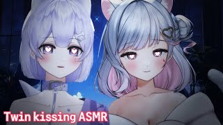 【 3dio 】 양쪽에서 해주는 뽀뽀 ASMR  twin kissing ASMR [upl. by Anedal]