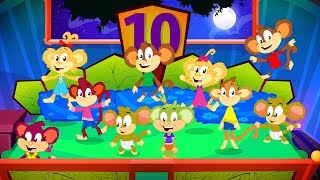 Ten Little Monkeys  Nursery Rhymes and Baby Songs For Kids  Children Rhyme [upl. by Ycnej]