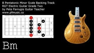 Guitar Backing Track B Pentatonic Minor Scale  Grade Two [upl. by Concordia203]