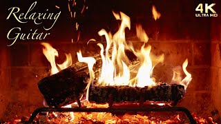 Relaxing Guitar Fireplace Music 🔥 Acoustic Instrumental Fireplace Ambience [upl. by Benedick404]