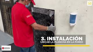 Instalación de Revestimiento de Pared Mármol PVC [upl. by Ynotna6]