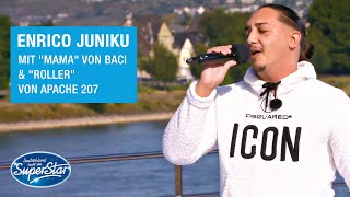 Enrico Juniku mit quotMAMAquot von Baci amp quotRollerquot von Apache 207  DSDS 2021 [upl. by Keon890]