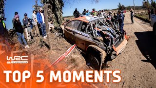 Top 5 Moments  WRC Rally Chile Bio Bío 2023 [upl. by Cally]