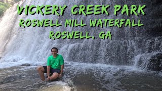 Vickery Creek Park  Roswell Mill Waterfall  Roswell Georgia [upl. by Laughry999]