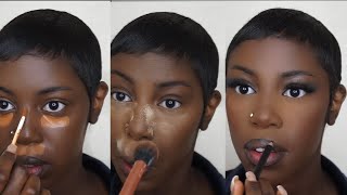 EASY STEP BY STEP EVERYDAY MAKEUP TUTORIAL  DARKSKIN [upl. by Witcher620]