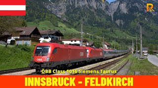 Cab Ride Innsbruck  Feldkirch Arlberg Railway Austria Train driver’s view in 4K [upl. by Tsai]