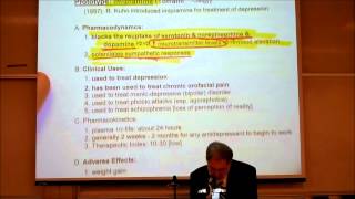 PHARMACOLOGY TRICYCLIC ANTIDEPRESSANTS amp ANTI PSYCHOTICS by Professor Fink [upl. by Arreip]