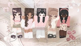 coquette aesthetic minecraft skins  w links ♡ [upl. by Ardehs]