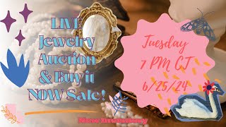 LIVE Jewelry Auction amp BIN Sale 7 PM CT 62524 [upl. by Imailiv721]