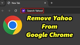 How To Remove Yahoo Search From Chrome SWITCH TO GOOGLE [upl. by Anuayek465]