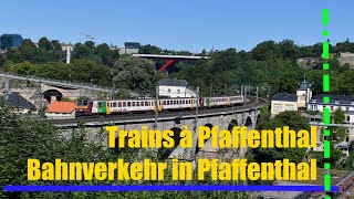 Trains à Pfaffenthal  Bahnverkehr in Pfaffenthal 4K [upl. by Andros]