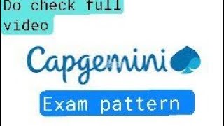 Capgemini exam pattern 2024 [upl. by Euqitsym526]