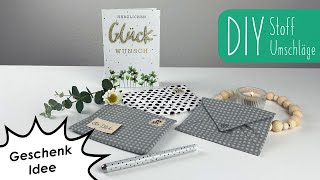 DIY Briefumschlag aus Stoff Nähen  Geschenkidee  Dekoidee [upl. by Caputo125]