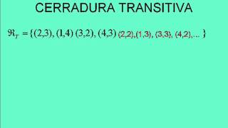 Cerradura reflexiva simétrica y transitiva [upl. by Aihsoem]