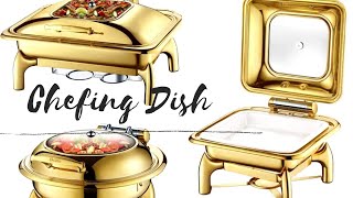 Setting up a chafing Dish for buffet  Comercial chefing Dish  Buffet set [upl. by Sunil649]