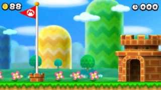 New Super Mario Bros 2  100 Walkthrough  Intro amp World 1 All Star Coins amp Secret Exits [upl. by Quennie247]